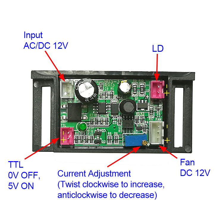 0800mA Adjustable Red Laser Diode Constant Current Driver_LD Constant Current Driver_Drivers